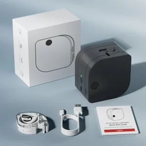 Étiqueteuse P12 PRO Bluetooth – ruban tissu, rechargeable, sans encre - Black P12PRO Printer