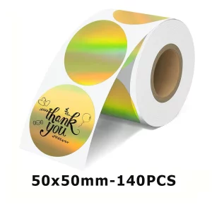 Rouleau d’étiquettes thermiques colorées transparentes pour étiqueteuse – M110, M200, E210, P50, P1 - 50mm Laser-200006152