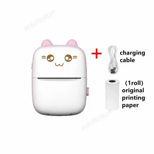 Papier thermique couleur 57mm pour étiqueteuse – autocollant photo - C9 Pink Printer