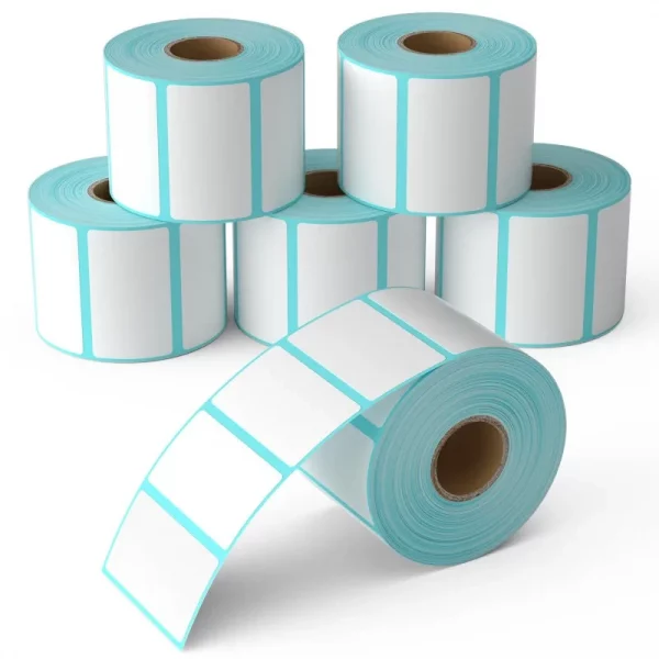 Étiquettes thermiques pour étiqueteuse – blanches, 20 à 50 pcs, code-barres & expédition