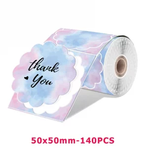 Rouleau d’étiquettes thermiques colorées transparentes pour étiqueteuse – M110, M200, E210, P50, P1 - 50mm Color-100018786