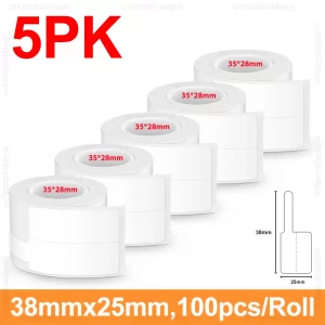 Étiquettes auto-adhésives 20–50mm pour étiqueteuse E210, P50, M110, M200, M220 – pack de 5/10 - 5PK Cable Label