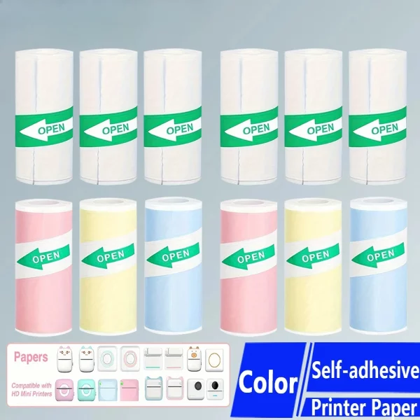 Papier thermique couleur 57mm pour étiqueteuse – autocollant photo