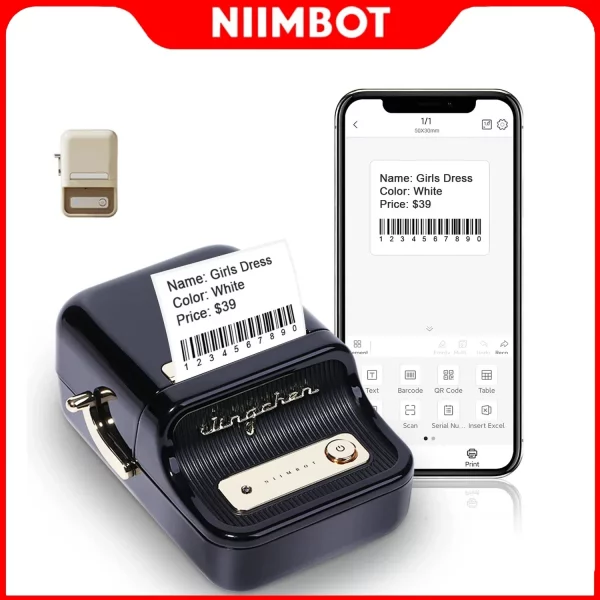 Niimbot B21 Mini Etiqueteuse thermique avec bluetooth