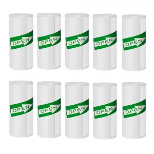 Papier thermique couleur 57mm pour étiqueteuse – autocollant photo - 10pcs White adhesive