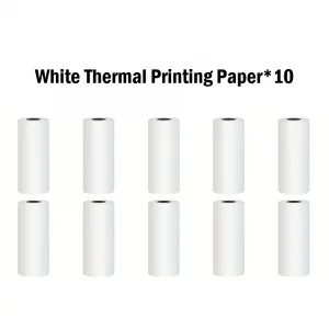 Papier thermique couleur 57mm pour étiqueteuse – autocollant photo - 10pcs White Thermal