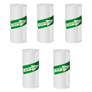 Papier thermique couleur 57mm pour étiqueteuse – autocollant photo - 5pcs White adhesive