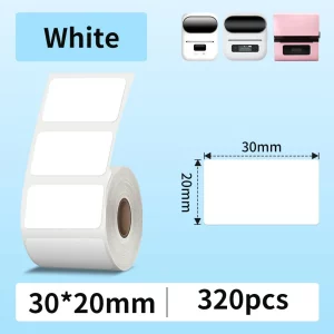 Étiqueteuse thermique M110 – rouleaux autocollants pour petites entreprises, compatibles M221/M200/M220 - 30x20mm-320PCS-1R