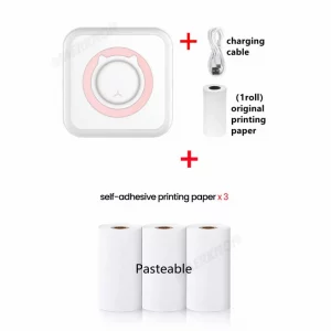 Papier thermique couleur 57mm pour étiqueteuse – autocollant photo - C15 Pink 3 adhesive