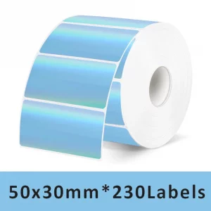 Rouleau d’étiquettes thermiques colorées transparentes pour étiqueteuse – M110, M200, E210, P50, P1 - Blue Laser-200005536