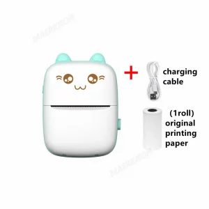 Papier thermique couleur 57mm pour étiqueteuse – autocollant photo - C9 Blue Printer