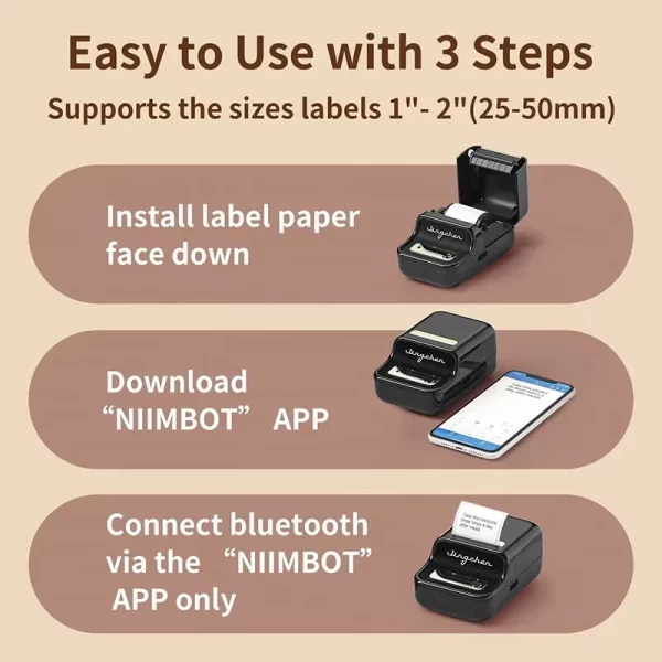 Niimbot B21 Mini Etiqueteuse thermique avec bluetooth – Image 6