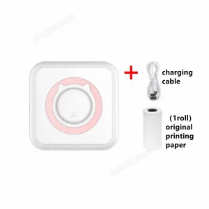 Papier thermique couleur 57mm pour étiqueteuse – autocollant photo - C15 Pink Printer